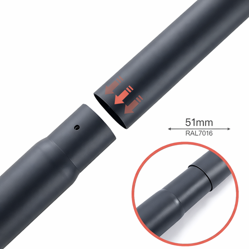 TRK-D050 / 0,50 METRE 51mm METAL EK UZATMA (Fırın Boyalı)