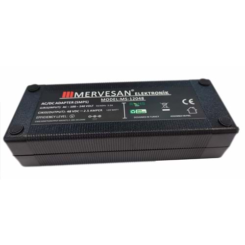 MERVESAN MS-12048 48V 2.5A PLASTİK ADAPTÖR