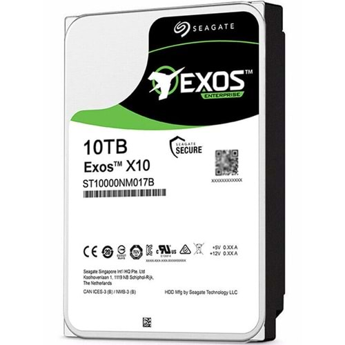 10TB SEAGATE 3.5 EXOS SATA 7200RPM 256MB ST10000NM017B HARDDİSK (5 Yıl Garanti)