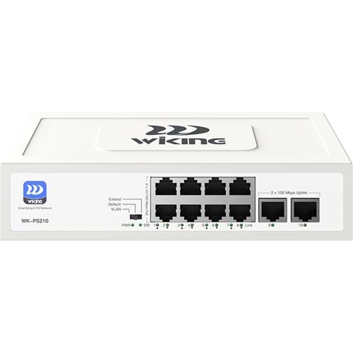 WI-TEK WK-PS210 8PORT MB +2PORT MB UPLİNK POE SWİTCH