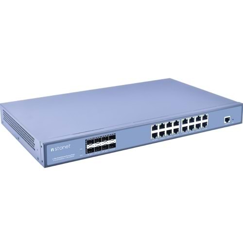 STONET SC-511608U 8 Port Gigabit SFP+16 Gigabit Bakır Yönetilemez Omurga Switch