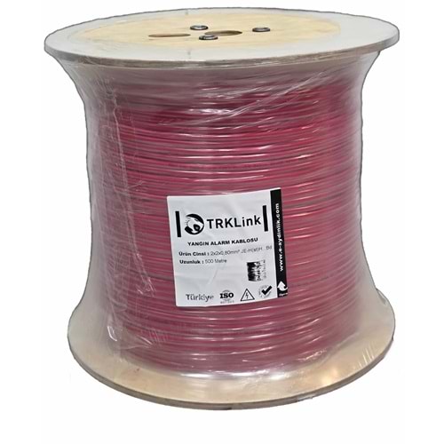 TRKLink 500MT (CCA/HFFR) Halojen Free 2x2x0,80+1x0.80 YANGIN KABLOSU - KIRMIZI