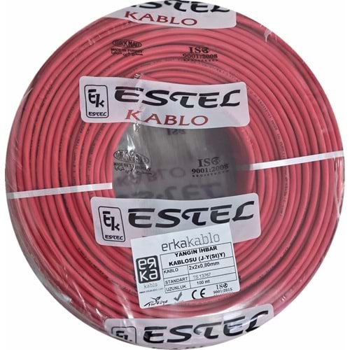 ERKA YANGIN KABLOSU 100MT J-Y(St)Y...Lg 2x2x0,80mm+0,40mm BAKIR (PVC) (1F11-V240-7V1U)