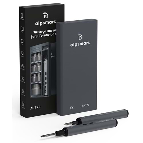 ALPSMART 76 PARÇA HASSAS ŞARJLI TORNAVİDA SETİ