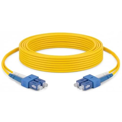ALFAFONET SC-SC SM G657A 2 DX LSZH PATCHCORD 5 METRE SARI (PCH-SCSCA2DLZZOYE-05)