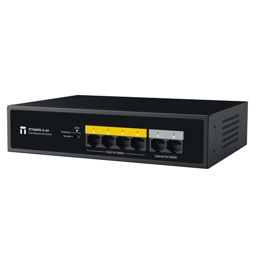 STONET ST106PDI-2-43 4PORT FE POE SWİTCH 43W