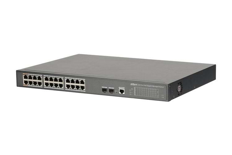 DAHUA PFS4226-24GT-360 24 Port Yönetilebilir Gigabit PoE Switch (24GE PoE + 2GE SFP )