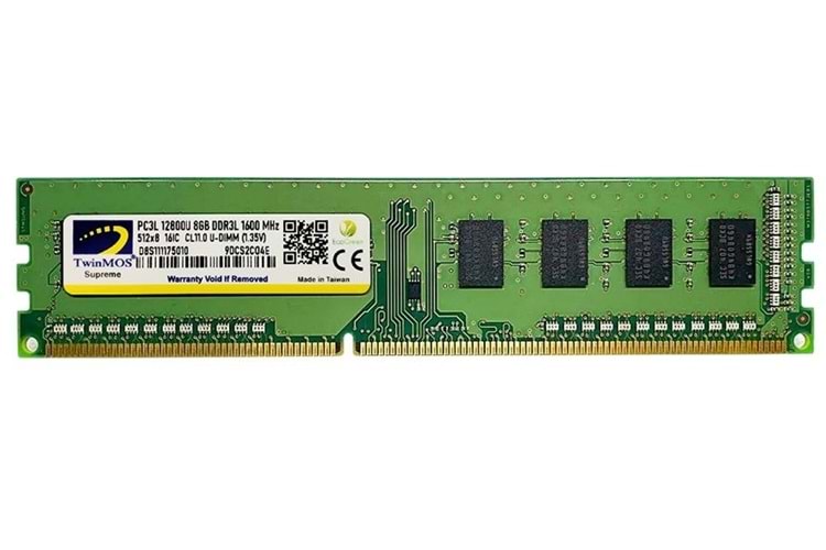 TWINMOS 8GB 1600MHz DDR3 1.35V PC Ram MDD3L8GB1600D