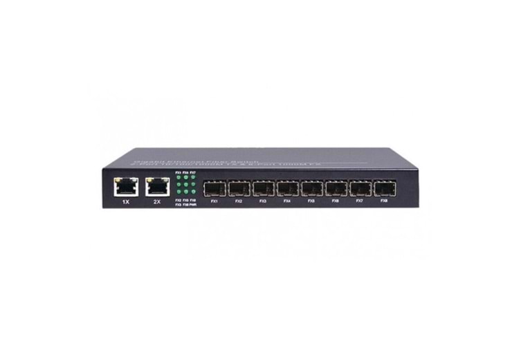 SCSI Network SC8SFP 8 x Gigabit 1000M SFP Fiber | 2 x 1000M Ethernet Uplink | Metal Kasa