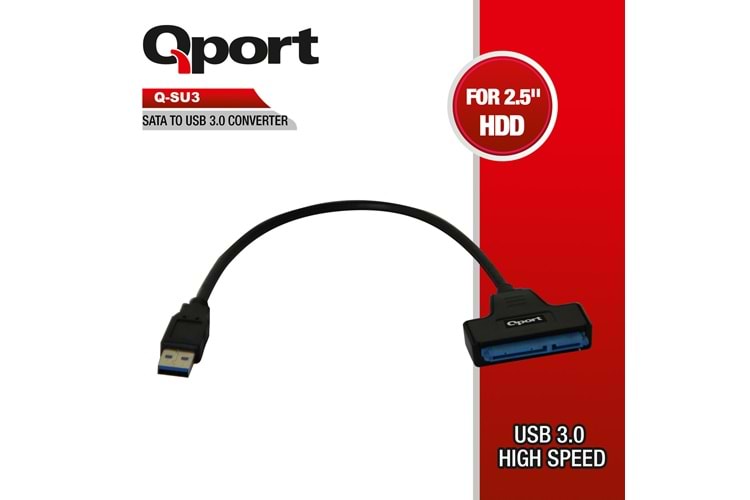 QPORT Q-SU3 SATA TO USB3.0 ÇEVİRİCİ KABLO