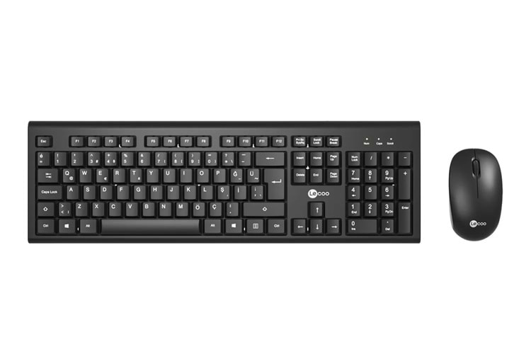 LENOVO LECOO KW200 SİYAH KABLOSUZ KLAVYE+MOUSE SET