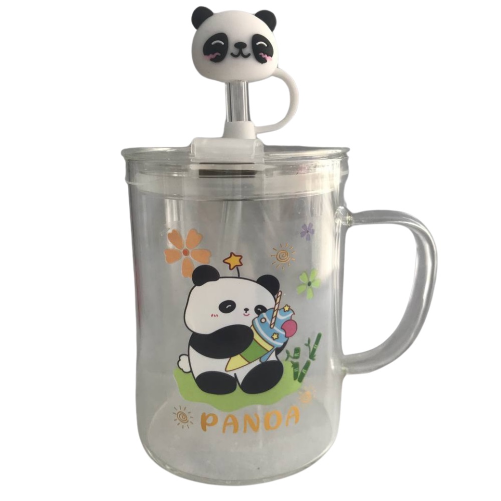 Cam Pipetli Kupa Panda-Dondurma