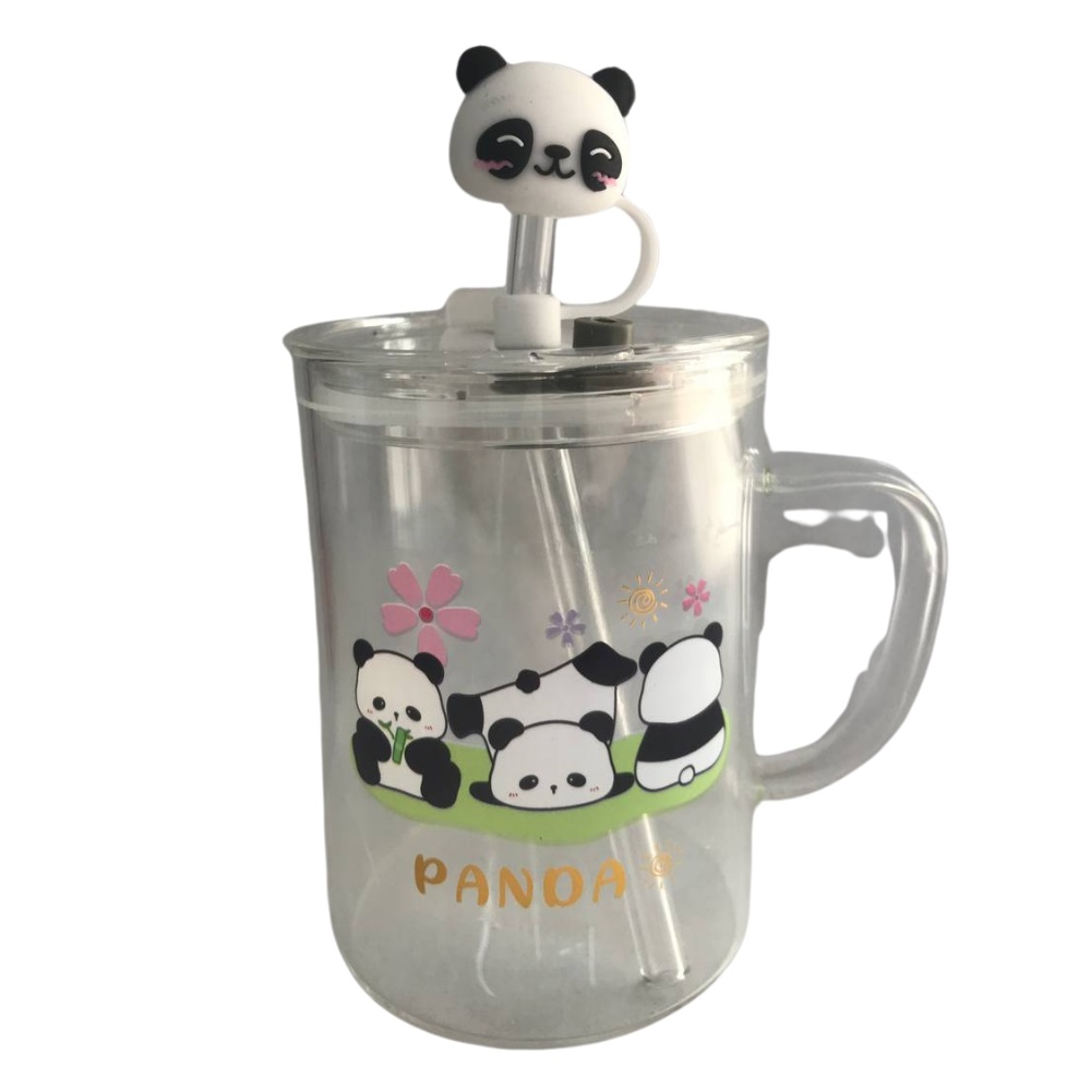 Cam Pipetli Kupa Panda-Üçlü