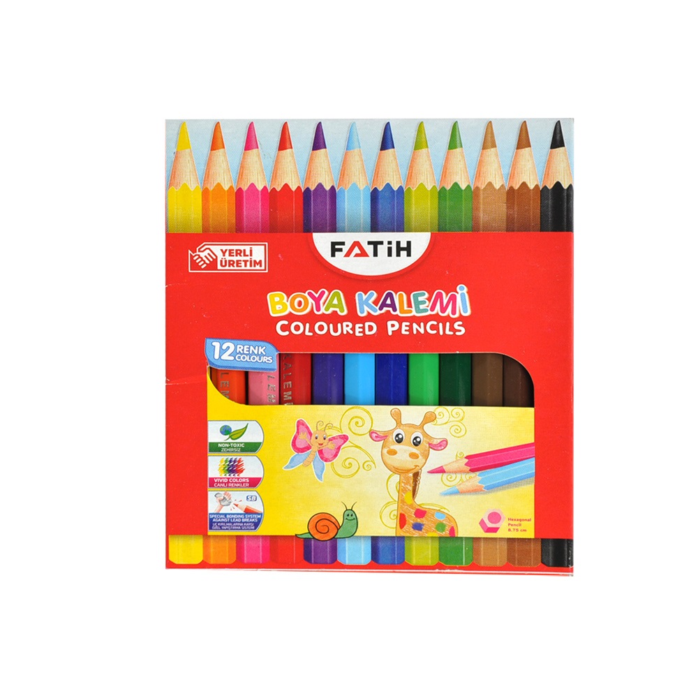 Fatih Kuruboya 12 Renk Yarım Boy