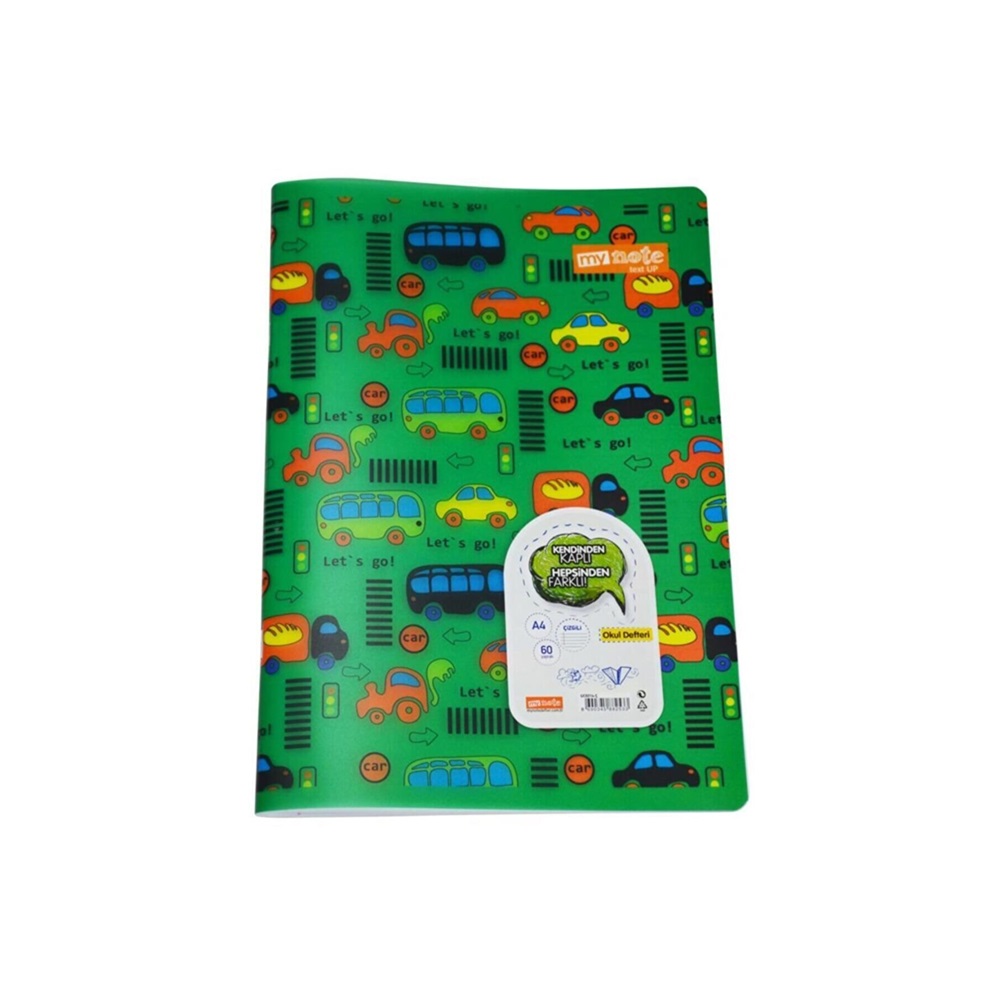 MYNOTE TEXT UP DEFTER A4 120 YP CIZGILI UC6015-Ç Karışık Desen