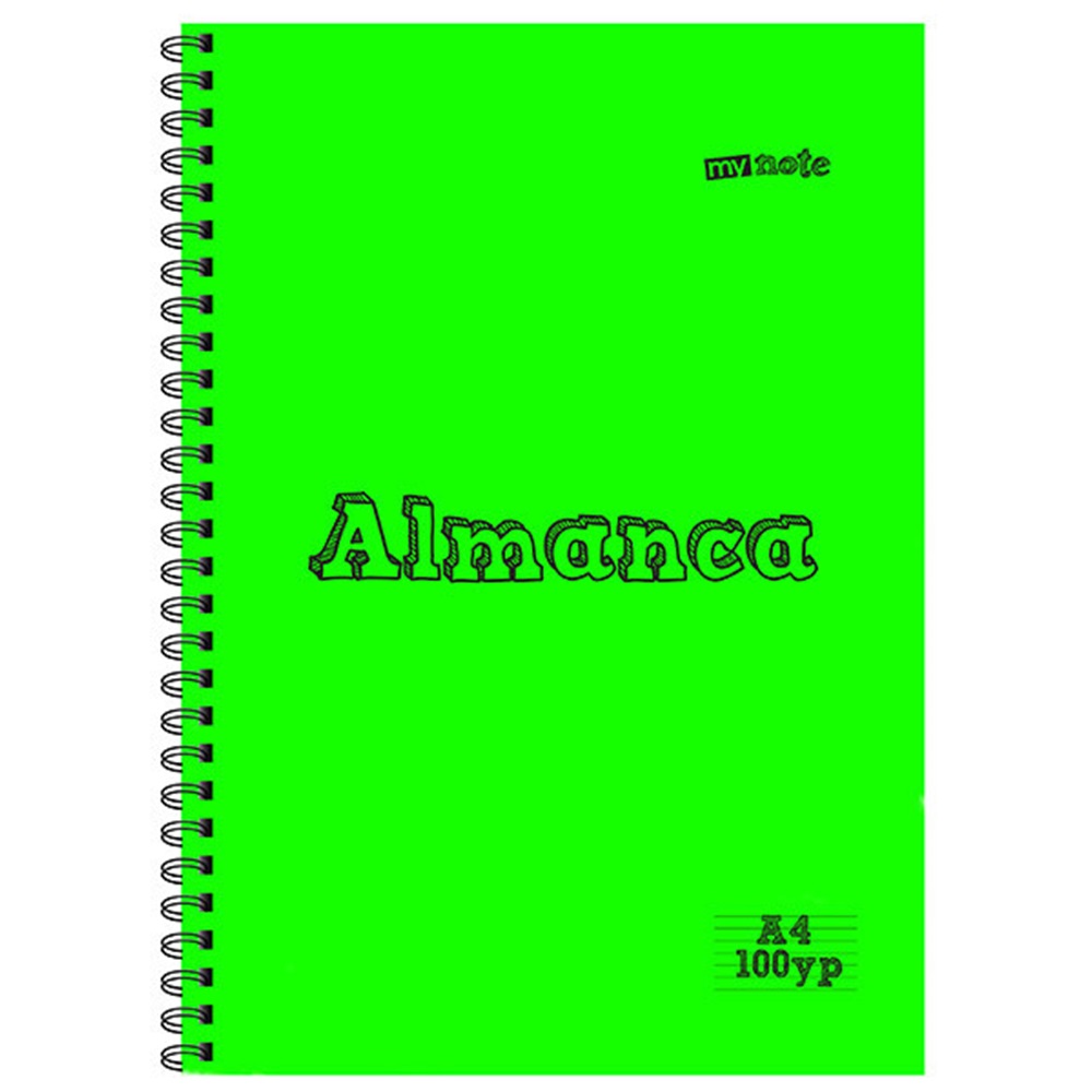 MYNOTE ALMANCA DEFTERI A4 100 YP CIZGILI MYN-ALM-100-Ç Karışık Desen