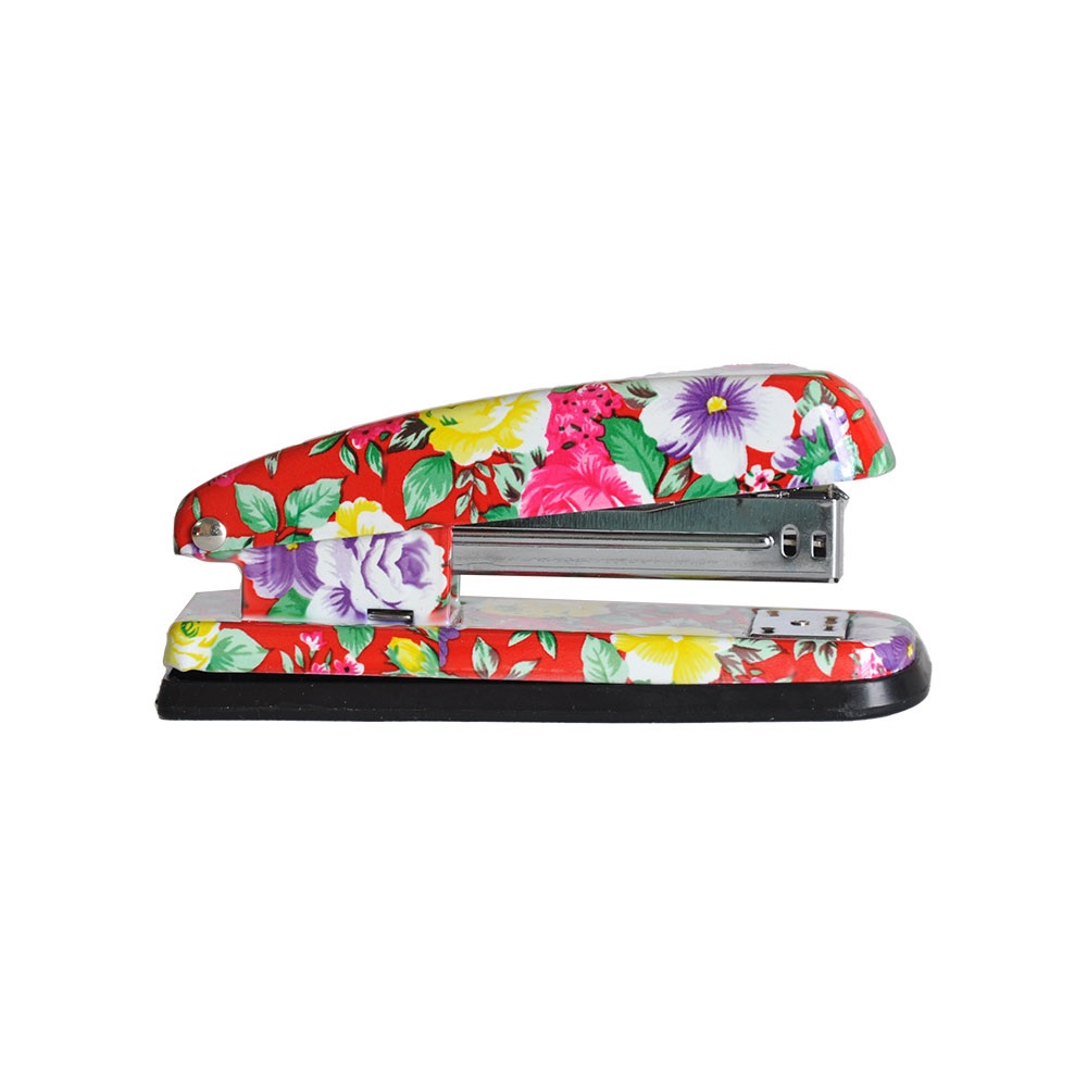 Slm Zımba Makinesi 24/6 Orta Boy - Çiçek Desenli - Kırmızı