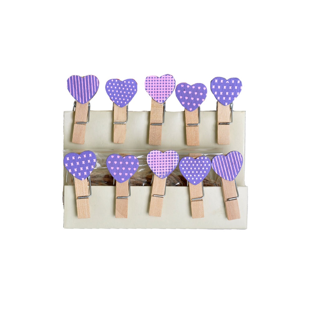 Slm Decoration Kalp Desenli Mandal (10Lu) - İTH-404