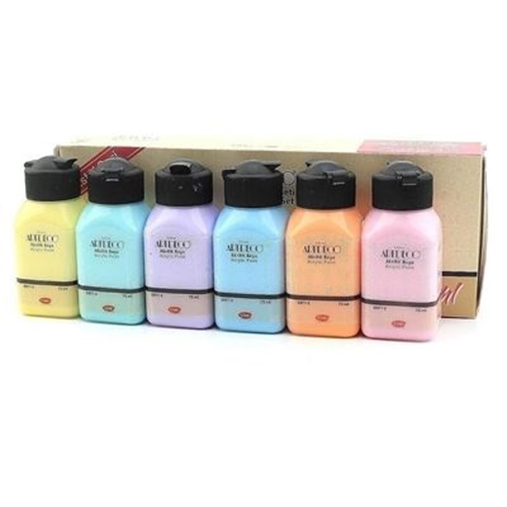 Artdeco Akrilik Boya 6x75ml Set - Pastel Renkler
