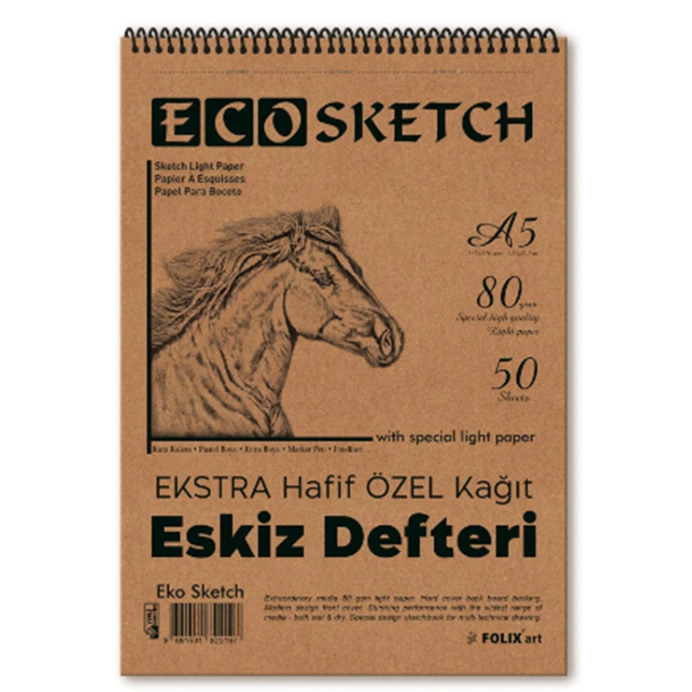 A5 Eko Sketch Kitap Kağıdı 80gr 50 yp