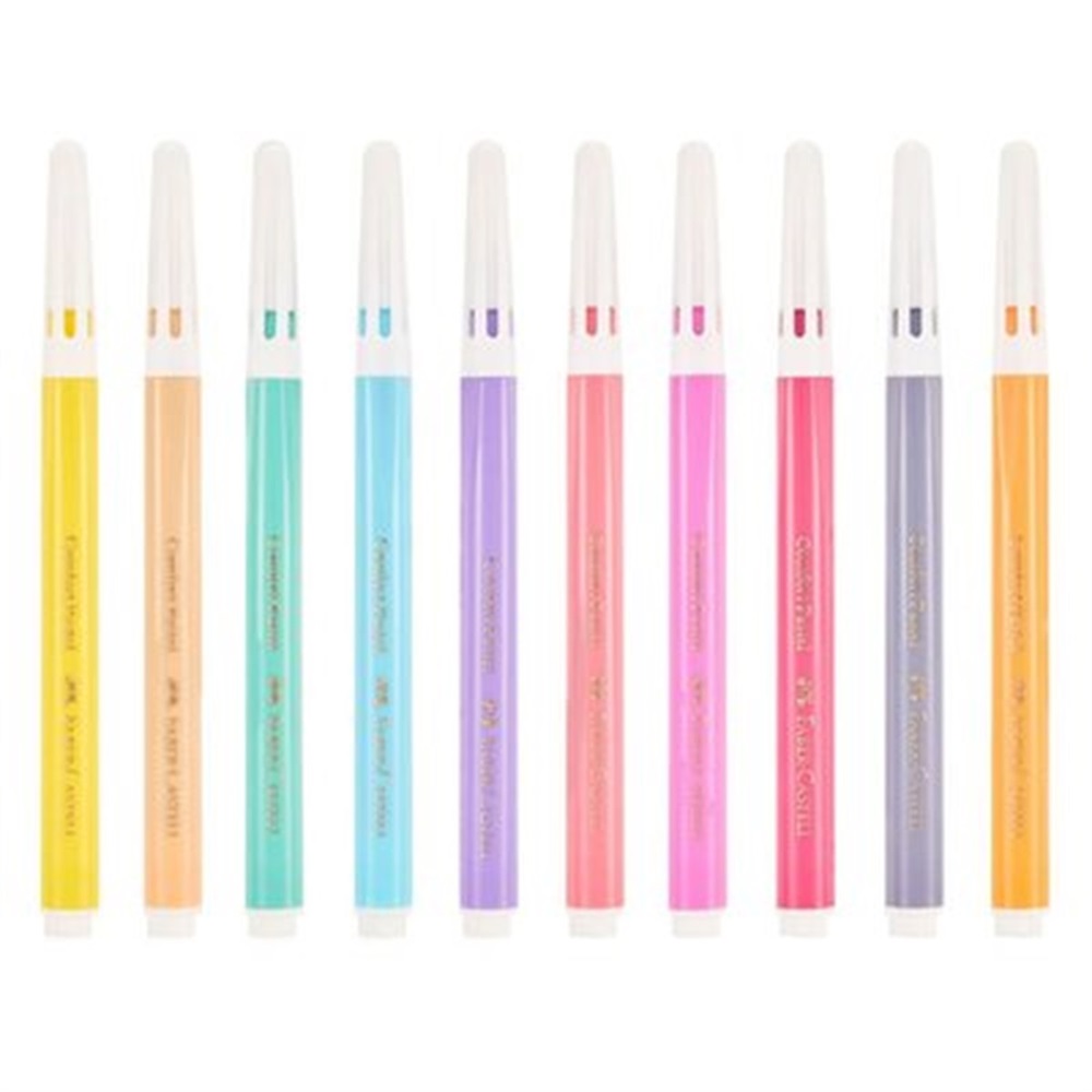 Faber Castell Comfort Keçeli Kalem Pastel Renkler 10 lu