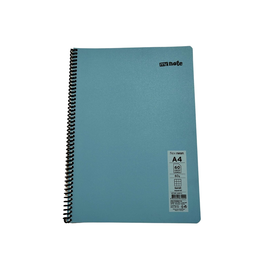 Mynote Flex Neo Defter A4 60 Yp Kareli - Mavi