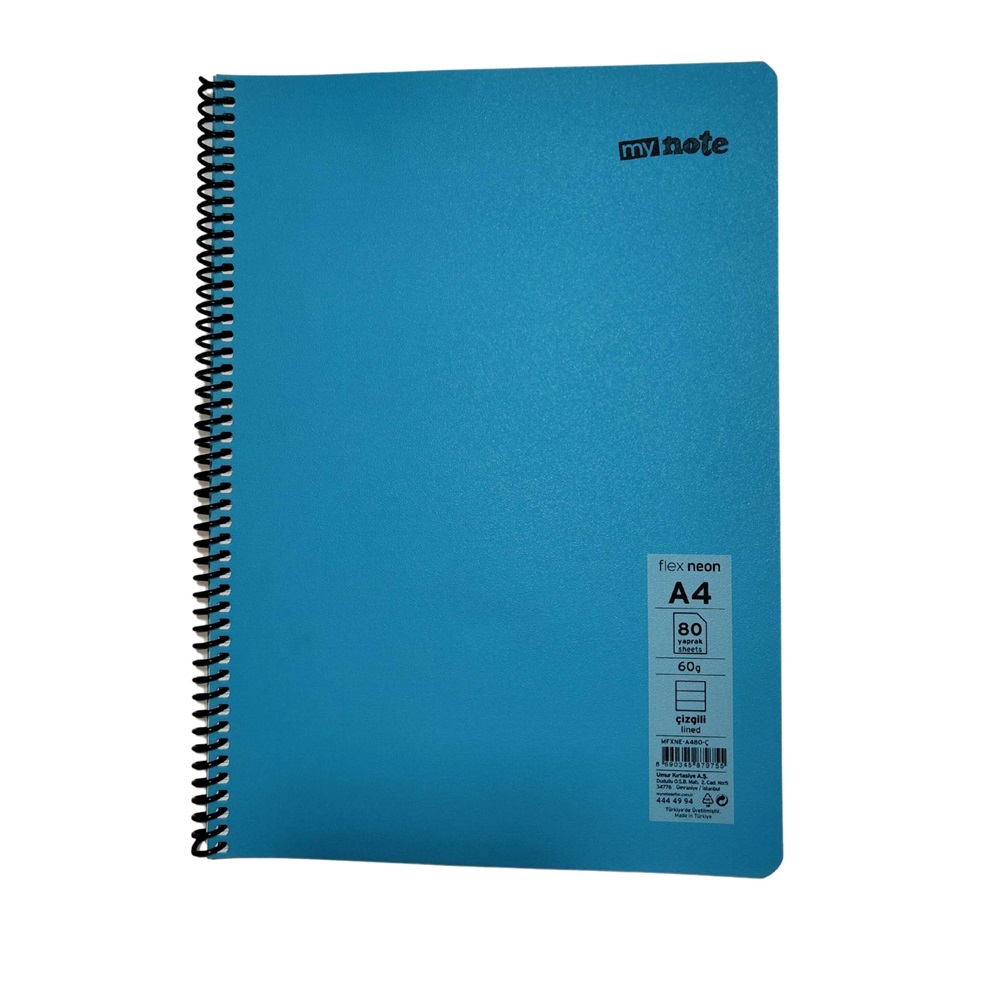 Mynote Flex Neo Defter A4 80 Yp Çizgili - Mavi
