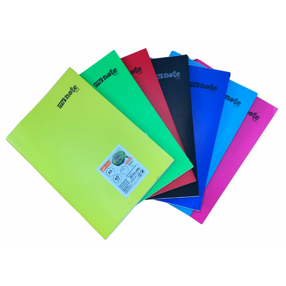 Mynote Text Neon Defter A5 60 Yp Kareli