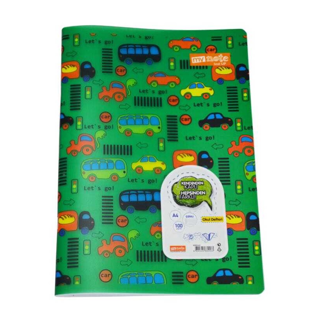 Mynote Text Up Defter A4 100 Yp Çizgili Araba