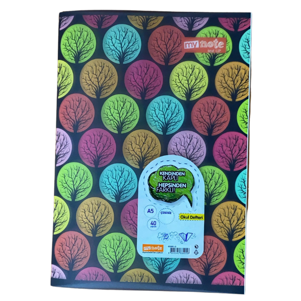 Mynote Text Up Defter A5 40 Yp Çizgisiz - Ağaç