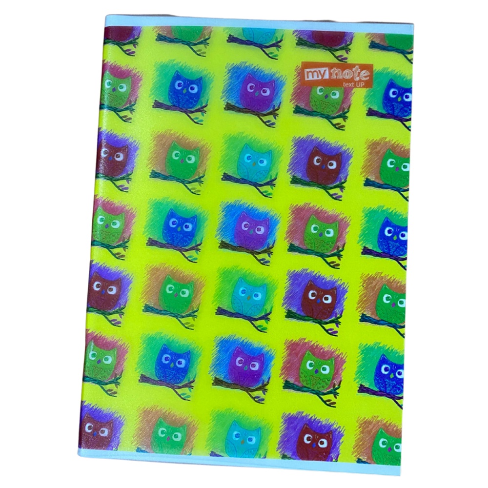Mynote Text Up Defter A5 60 Yp Çizgili - Renkli Baykuş