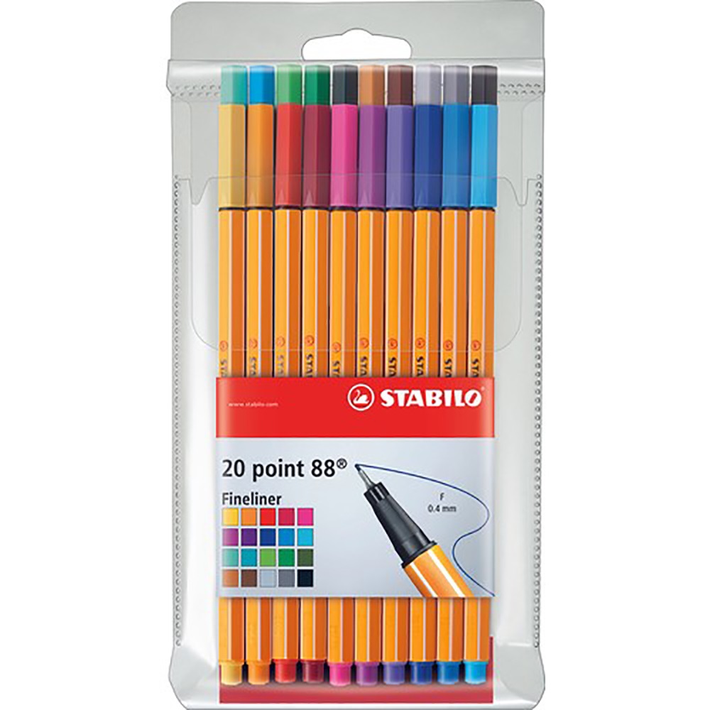 Stabilo Point 88 Fineliner 20 Renk Askılı Paket