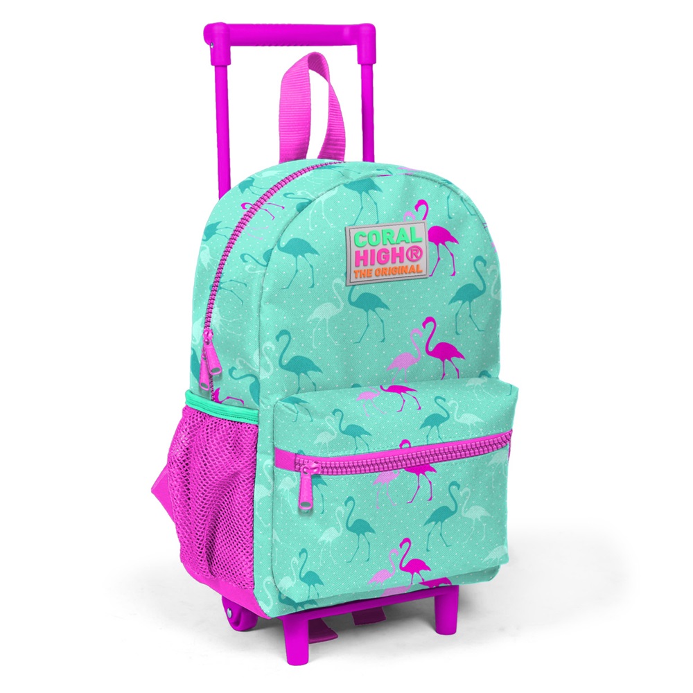 Yaygan Coral High Anaokul Çekçekli Sırt Çantası - Flamingo - 24004