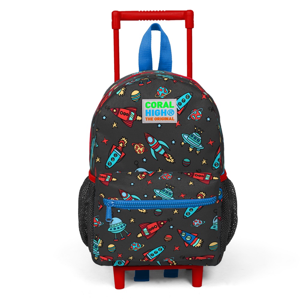 Yaygan Coral High Anaokul Çekçekli Sırt Çantası - Uzay Araçları - 24010