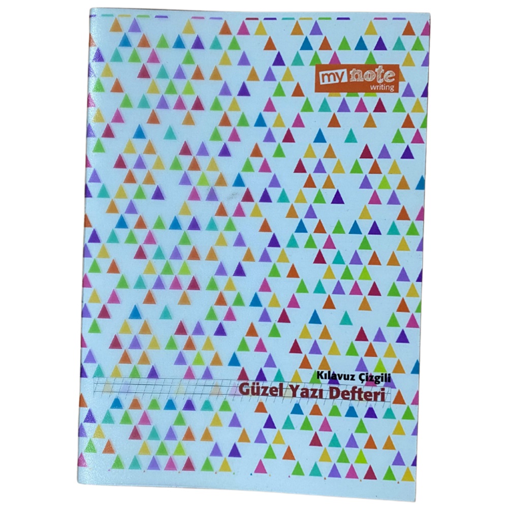 Mynote Writing Kılavuz Çizgili Güzel Yazı Defteri 40yp - Renkli Üçgen