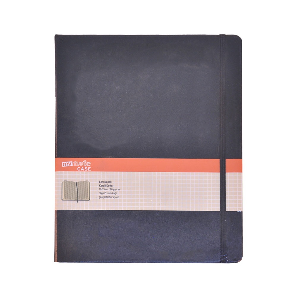 Mynote Case Sert Kapak 19x25 Kareli Defter 96yp