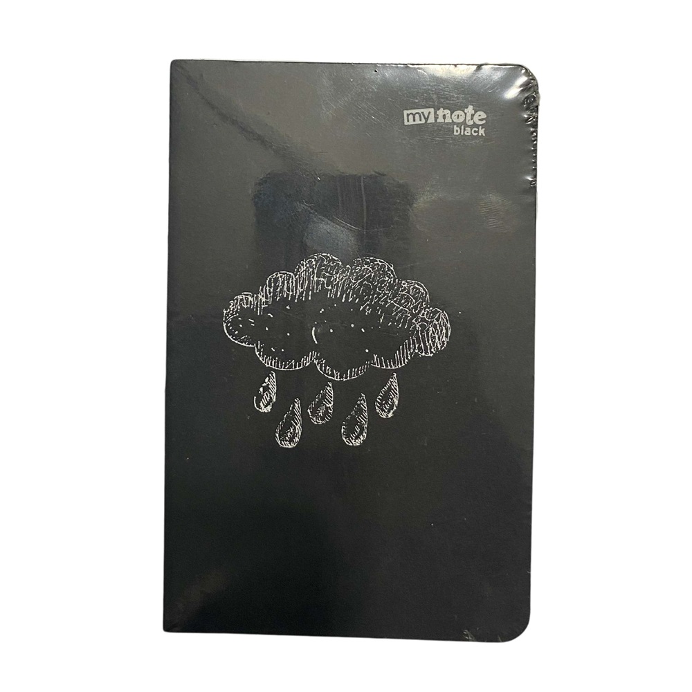 Mynote Black Sırtı Açık 9x14 112yp Siyah Yaprak Çizgisiz - Bulut