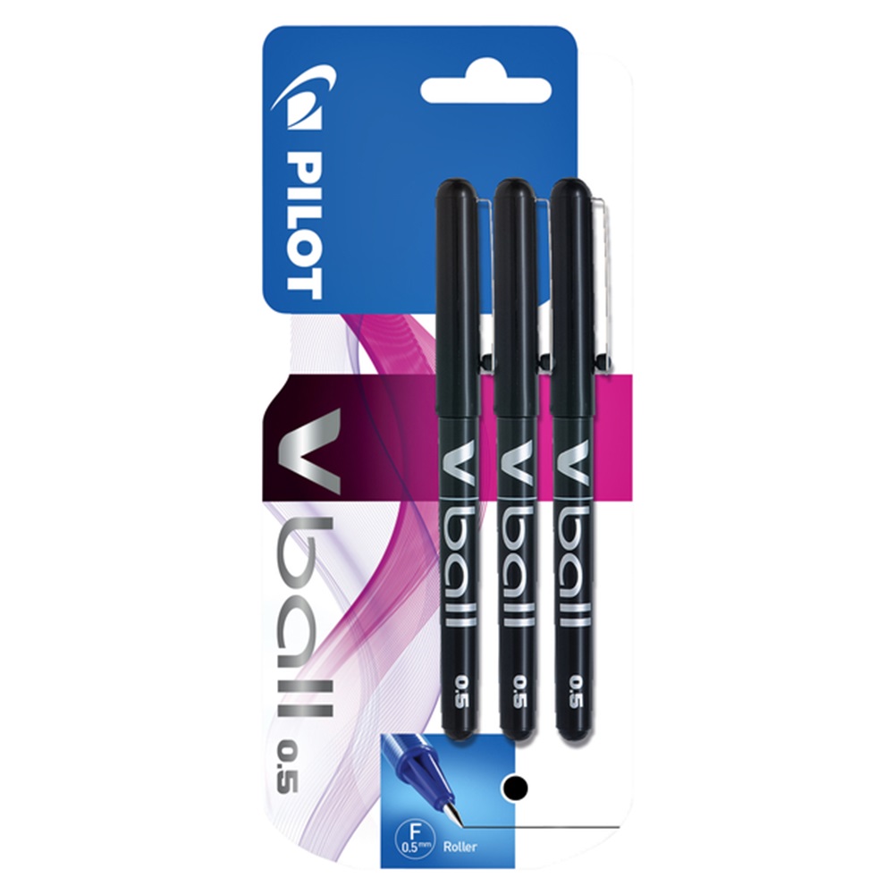 Pilot V-ball 0.5 - Siyah 3'lü Bls Yeni VB5-S-BL3-Y