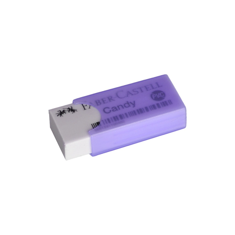 Faber Castell Candy Mor Kılıflı Beyaz Silgi