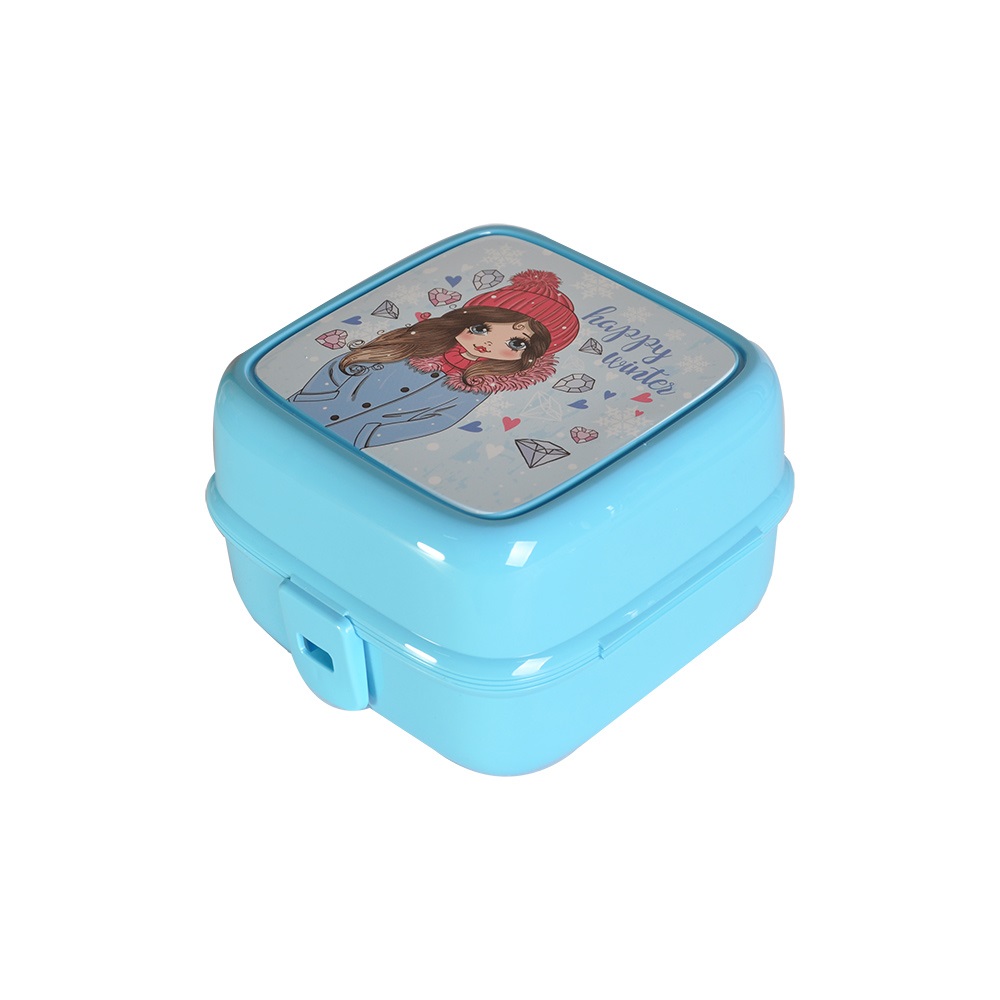 Mikro Happy Winter Beslenme Kutusu BK-04 - Mavi