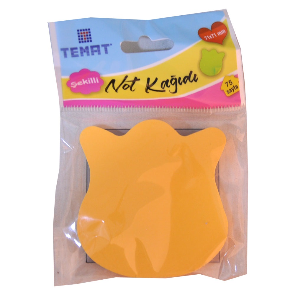 Temat 71x71 Şekilli Not Kağıdı 75yp - Turuncu Lale