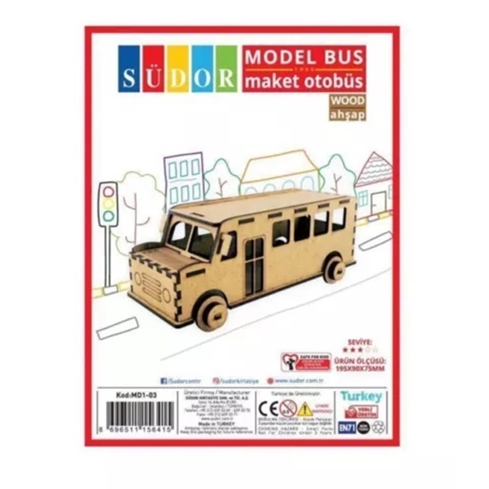 Südor Ahşap Maket Otobüs