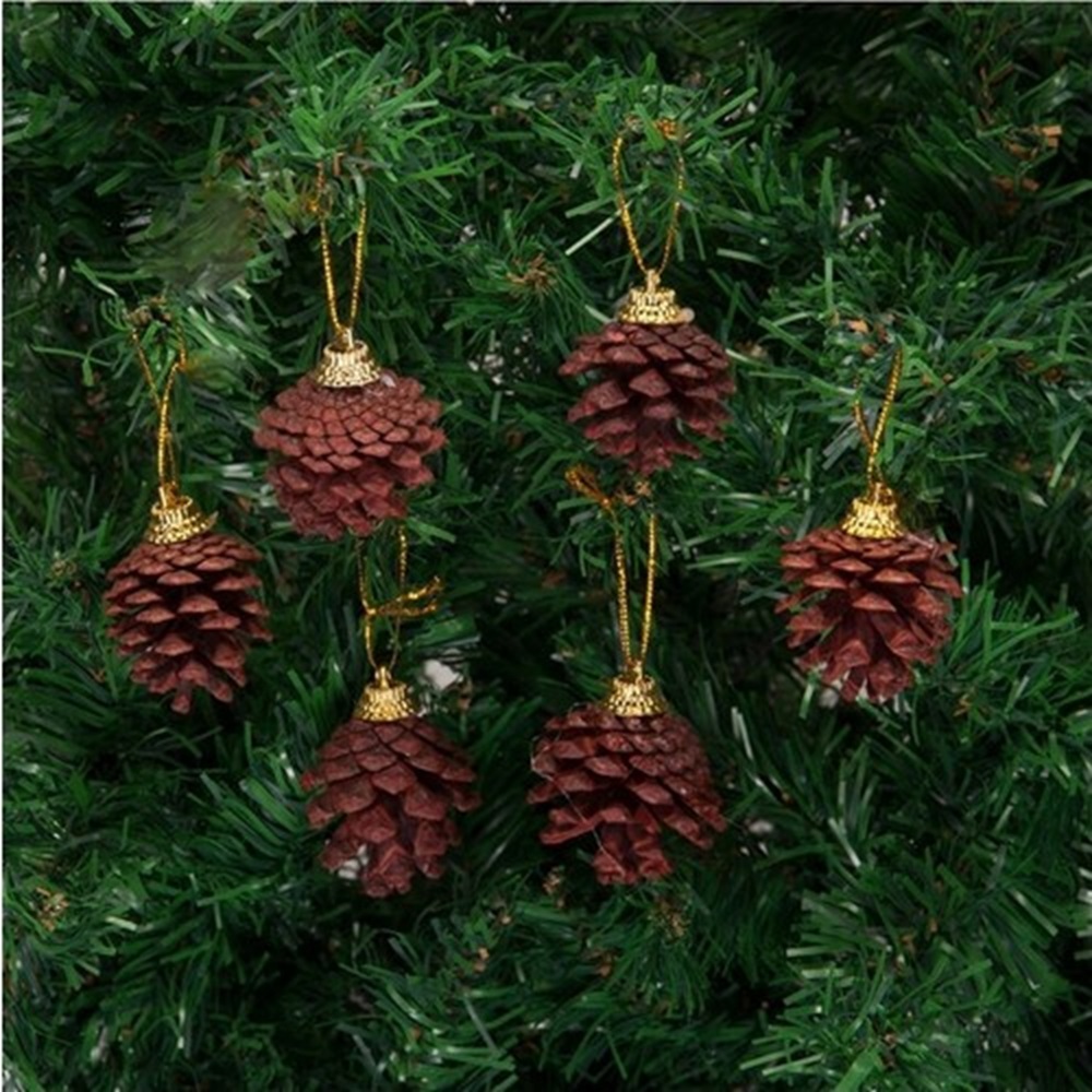 Yılbaşı Süs Kozalak 6 lı