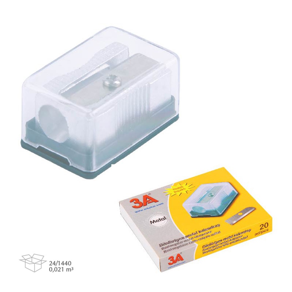 3A Metal Kalemtraş Yedekli