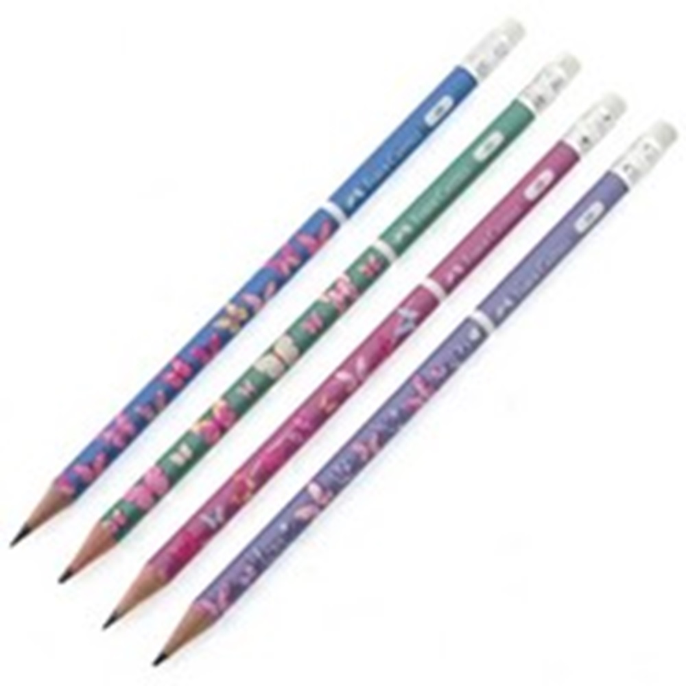 Faber Castell Silgili Kurşun Kalem (kelebek desenli)