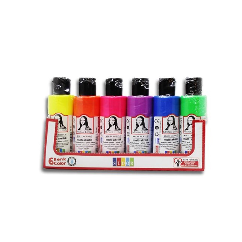 Monalisa Akrilik Fosforlu Set 6 Adet 70ml