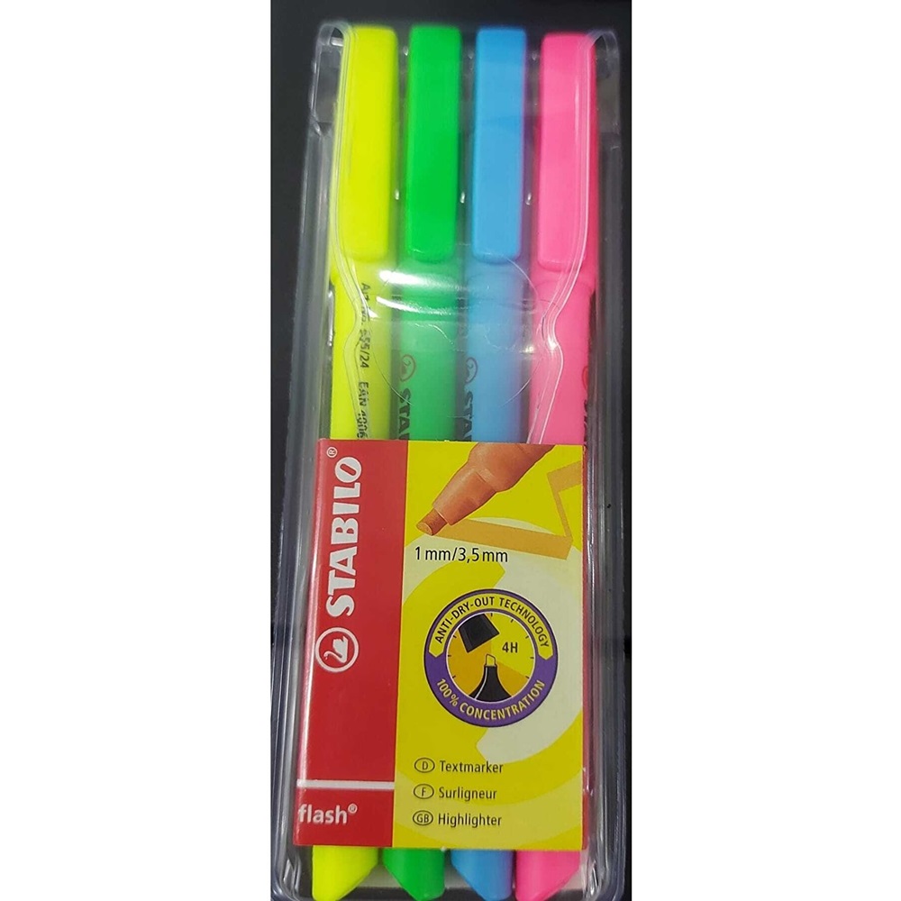 Stabilo Flash Fosforlu Kalem Seti 4 lü