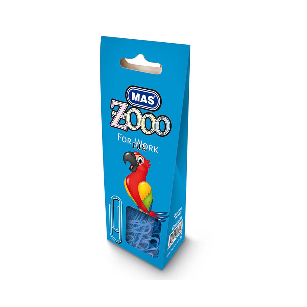 Mas Zoo Karton Pakette Omega Kıskaç (No: 25 Mavi)