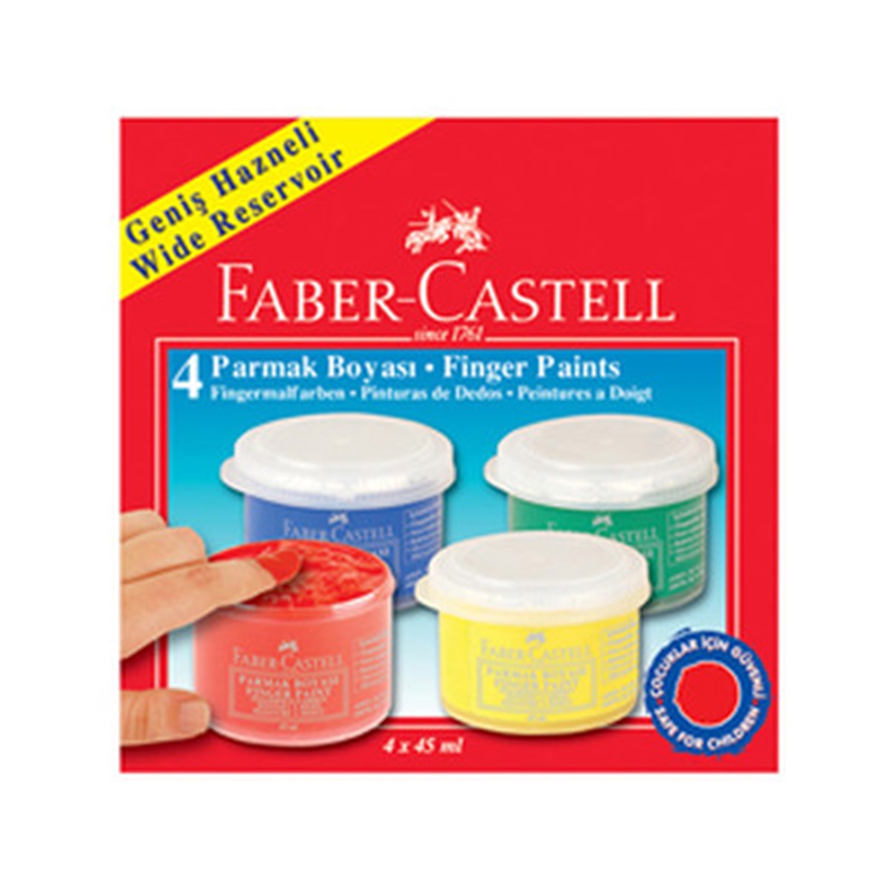 Faber Castell Parmak Boyası 4 Renk 45 ml