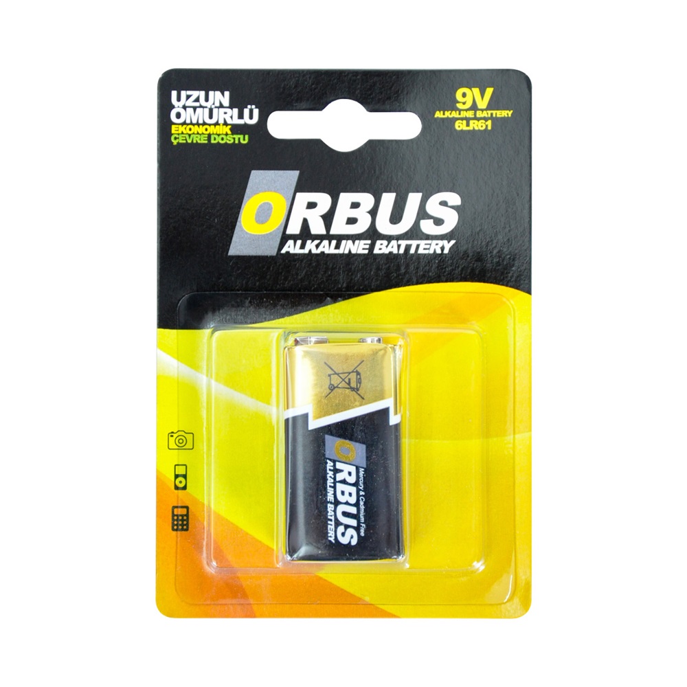 Orbus Alkalin 9V Pil